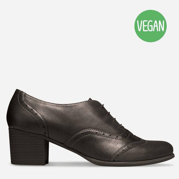 Women's black vegan heels, women's everyday shoes for work, EU 40 & 41 - Picture 1 of 4